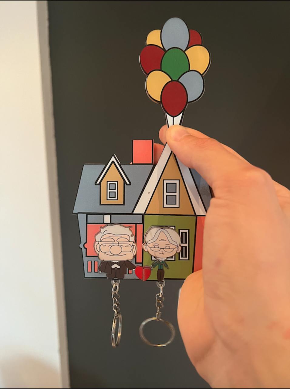 Conjunto de llaveros para pareja – Carl & Ellie (2 piezas)