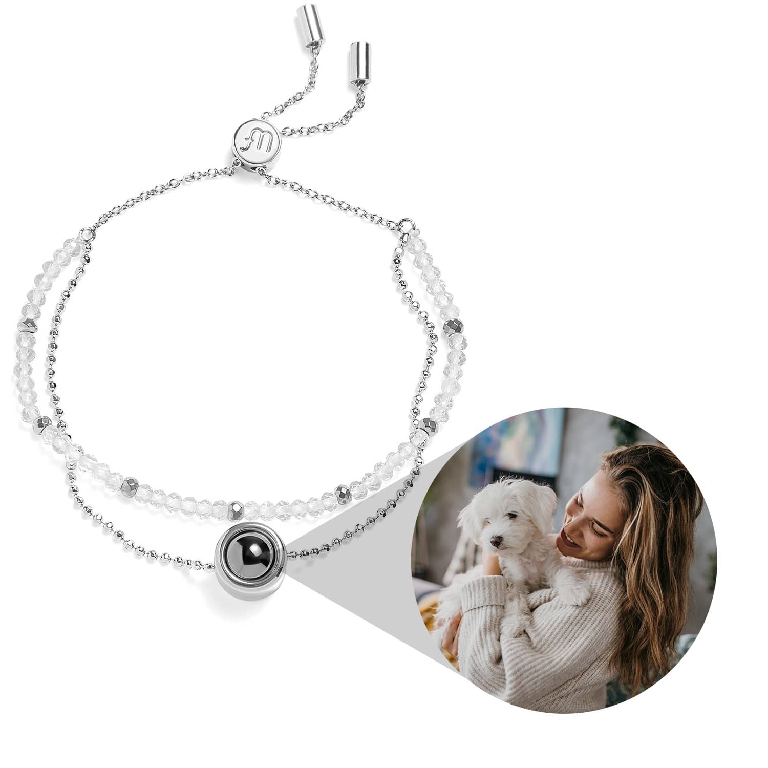 Personalized 2-in-1 Photo Bracelet – Crystal™ Amulet