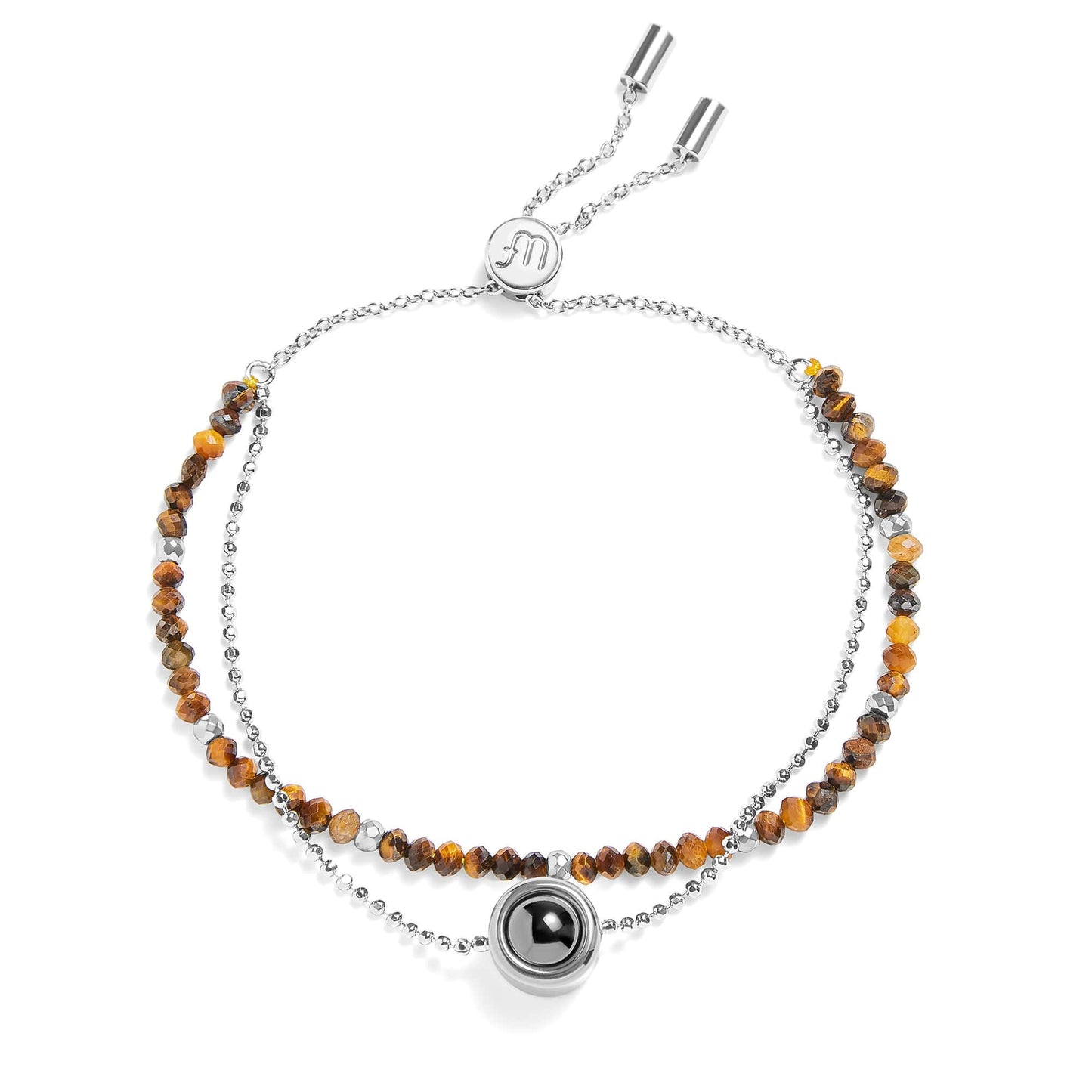 Pulsera Personalizada con Foto 2 en 1 – Amuleto de Crystal™