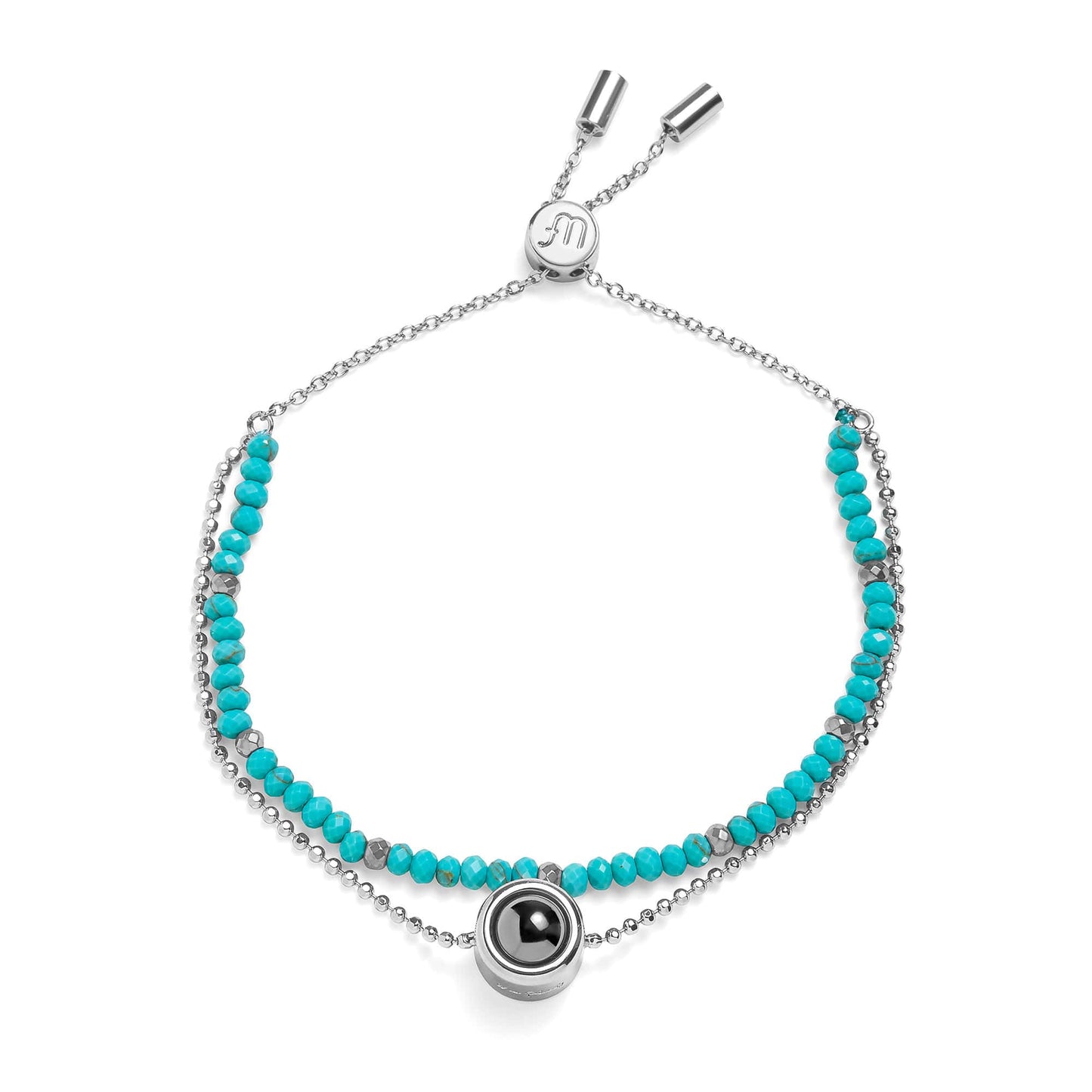 Pulsera Personalizada con Foto 2 en 1 – Amuleto de Crystal™