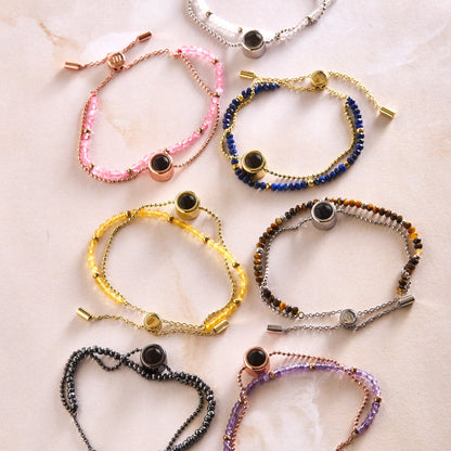 Pulsera Personalizada con Foto 2 en 1 – Amuleto de Crystal™