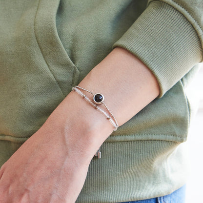 Pulsera Personalizada con Foto 2 en 1 – Amuleto de Crystal™