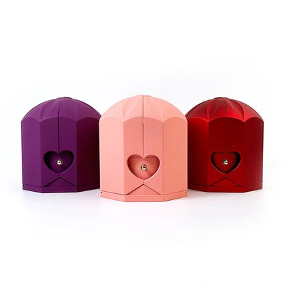 Caja con Girasol Eterno & Collar Corazón Personalizado