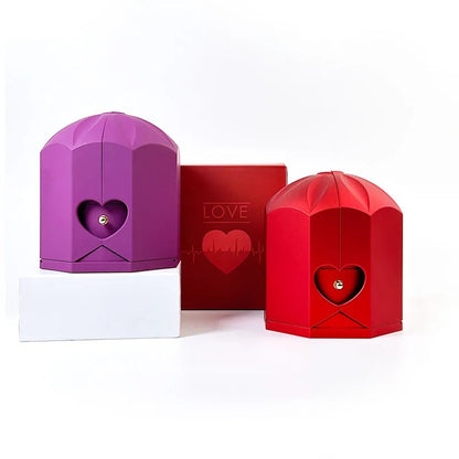 Caja con Girasol Eterno & Collar Corazón Personalizado