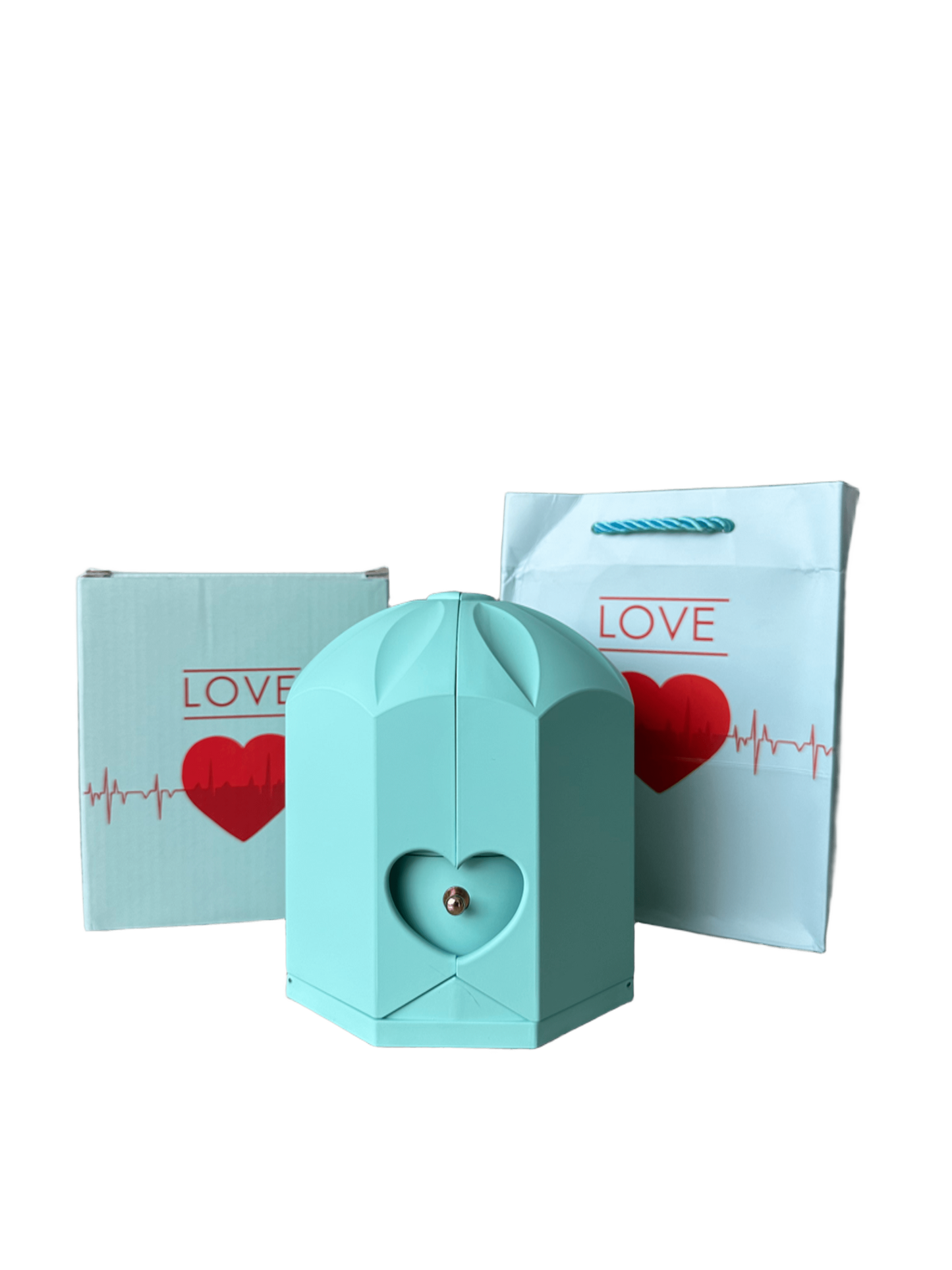 Caja con Girasol Eterno & Collar Corazón Personalizado