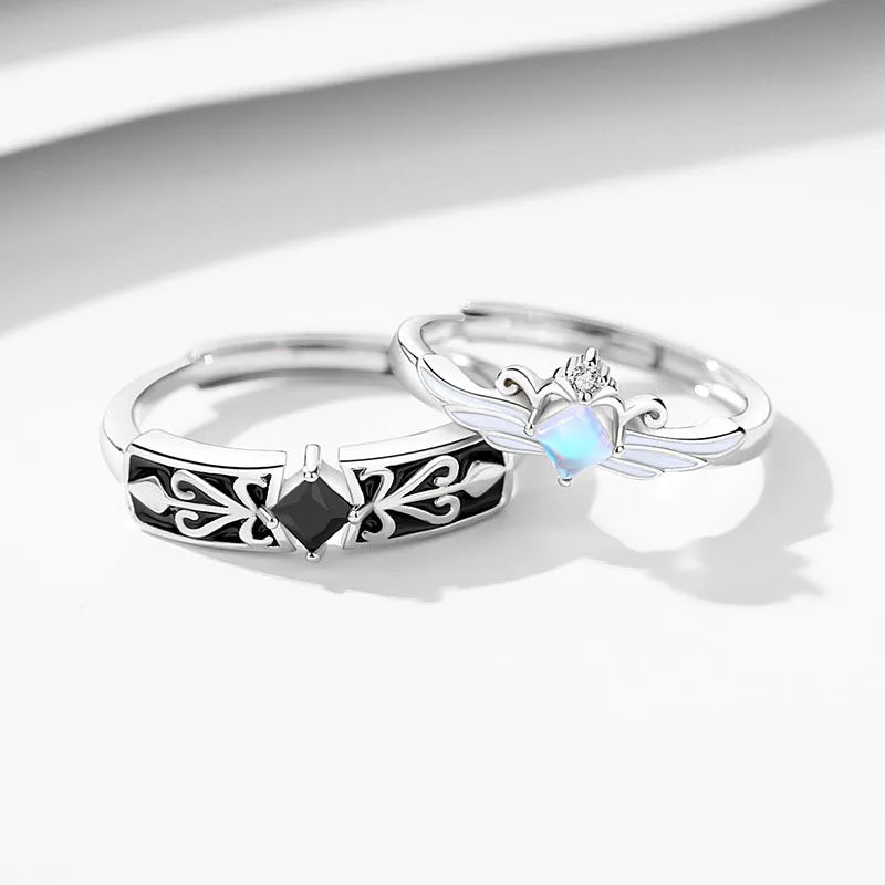 Royal Duo – 925 Silver Rings (Adjustable) 